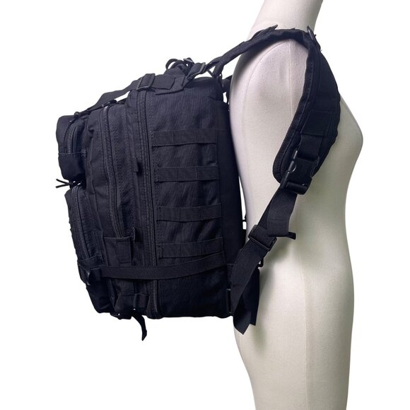 Explorer Unisex Black Nylon Multiple Compartments & Straps Tactical Backpack - Picture 6 of 13